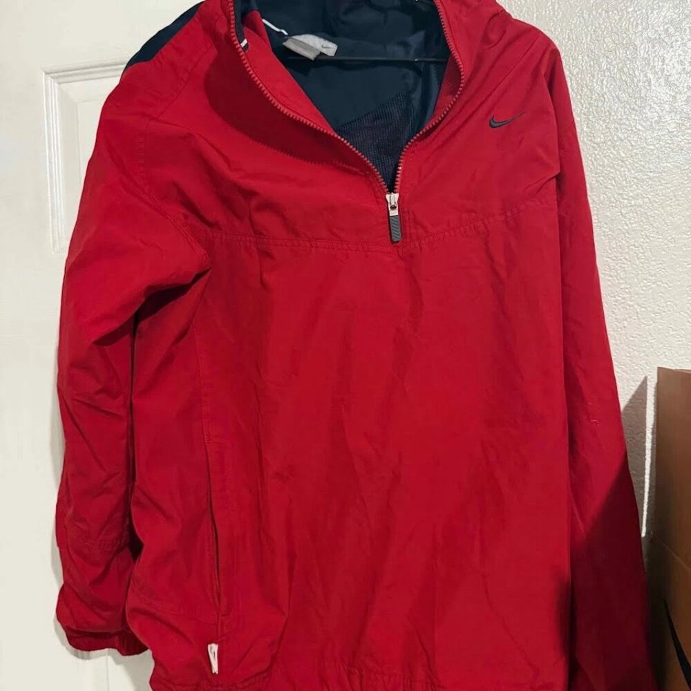 Vintage Nike Windbreaker Track Jacket Men’s Size M Red Full Zip